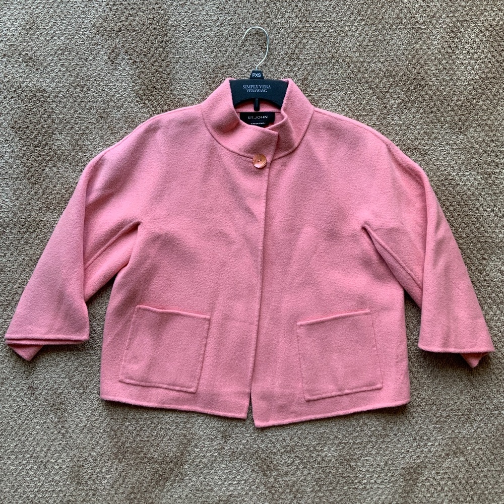 St. John Salmon Pink Angora Jacket